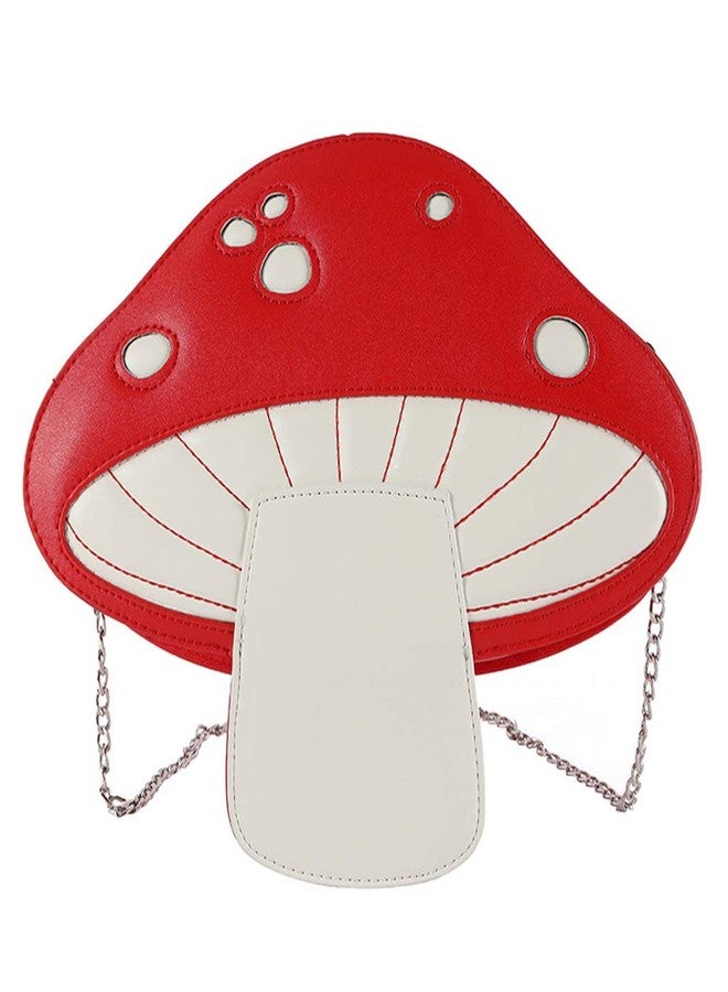 Youngy Women Mushroom Shape PU Leather Shoulder Crossbody Bag Tote Chain Satchel Purse - Image 1